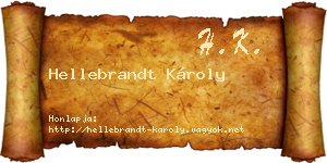 Hellebrandt Károly névjegykártya